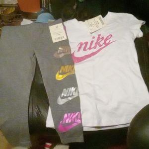 Girls nike pants and tshirt